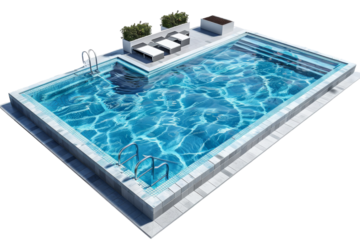 Rooftop Pools on Transparent Isolated On Transparent Background