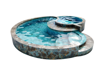 Tranquil Saltwater Pool Settings Isolated On Transparent Background