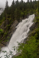 Krimml waterfalls in the austrian area called Salzburger Land