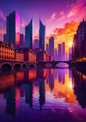 Fototapeta premium view of downtown city