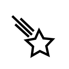 Falling Star Icon, Perfect for Night Sky and Astronomy Illustrations