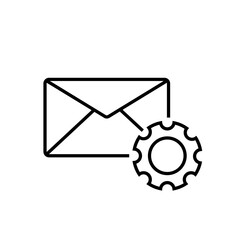 Email Setting Icon, Suitable for Communication and IT Themes