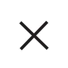 Simple Cross Line Icon, Great for Minimalist and Symbol Designs