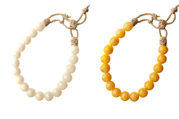 Soothing Sensation: Teething Necklaces Isolated On Transparent Background