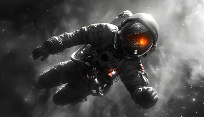 Naklejka premium astronaut in space