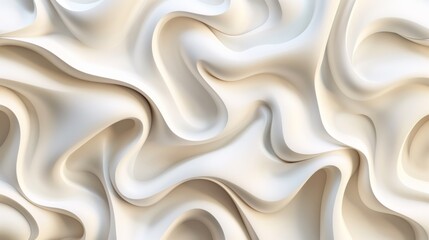 Obraz premium A seamless subtle white glossy soft waves background with a gentle undulating pattern creating a serene texture.