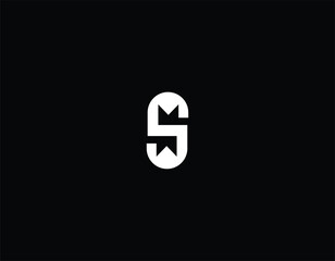 Letter S with two flags in negative space logo design concept for sports use. 