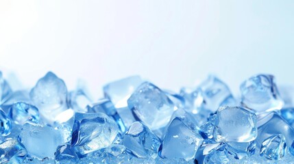 An abstract blue background featuring a textured surface with ice and cracks, emanating a cool, frozen ambiance.
