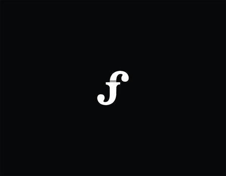 Minimal Innovative Initial FJ logo and JF logo  Premium Business logo icon. White color on black background