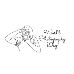 line art of World Photography Day good for World Photography Day celebrate. line art.