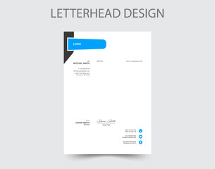 Vector letterhead design modern business letterhead design template