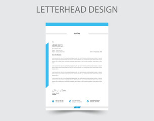 Vector letterhead design modern business letterhead design template