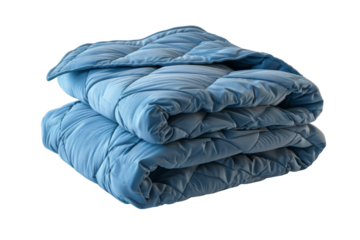 Relaxation Essentials: Weighted Blankets Alone Isolated On Transparent Background