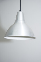 grey metal ceiling chandelier on a white background