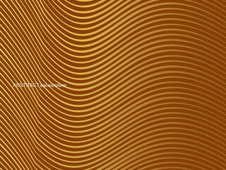 Abstract shining wave lines on brown background. Dynamic wave pattern. Modern wavy lines. Futuristic technology concept, for banners, posters, brochures, flyers, certificates, websites, etc.