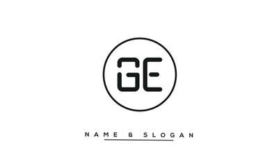 GE, EG, G, E Abstract Letters Logo Monogram