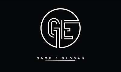 GE, EG, G, E Abstract Letters Logo Monogram