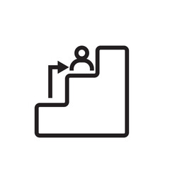 Man on Stairs Icon, Perfect for Accessibility and Safety Graphics