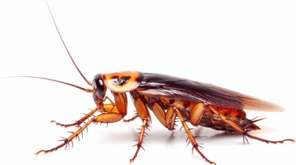 A Cockroach isolated on white background