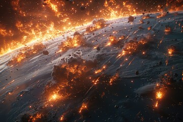 Destroy Earth, Alien spaceships are destroying the earth