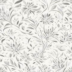 Fototapeta premium monochrome abstract floral seamless