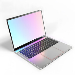 Laptop mock up isolated on white background