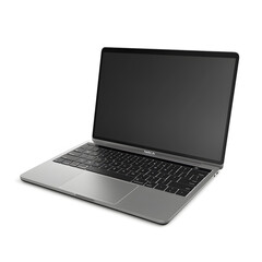 Laptop mock up isolated on white background