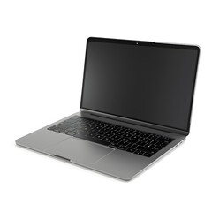 Laptop mock up isolated on white background