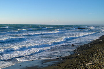 evening on the Mediterranean coast in Cyprus