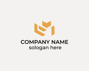 Obraz premium M arrow modern monogram logo design template