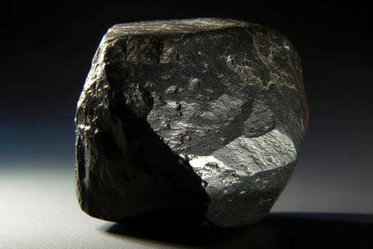 Serendibite is rare precious natural stone on black background. AI generated. Header banner mockup with space.