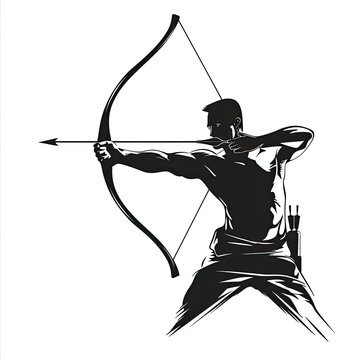 archer with bow and arrow
