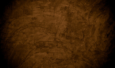 Old wall texture cement dark black brown background abstract grey color design are light with white gradient background.