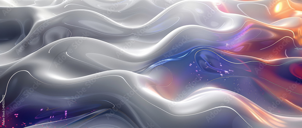 Leinwandbilder abstract background with smooth shapes high quality. generative ai.