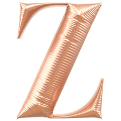 Obraz premium Letter Z Gold 3D Render