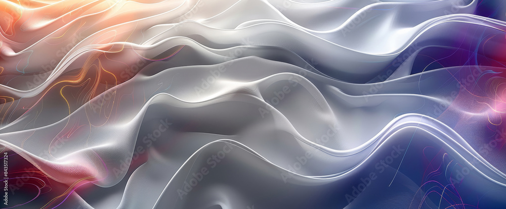 Aufkleber Abstract background with smooth shapes high quality. Generative AI.