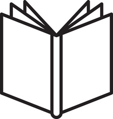 Books Line Icon Illustration