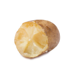 Tasty young boiled potato isolated on white