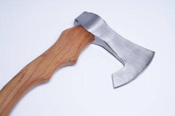 Modern Viking axe on a white background.