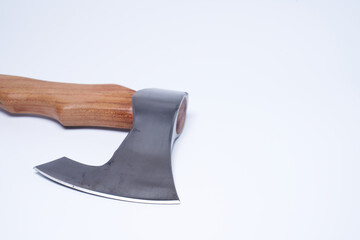 Modern Viking axe on a white background.