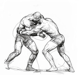 Fototapeta premium Fighting in competitions between fighters