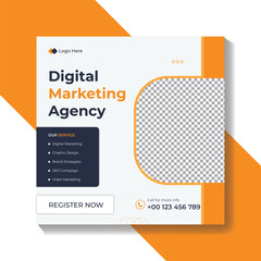 Digital marketing agency Instagram post and social media post banner template