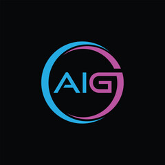 AIG Letter logo design template vector