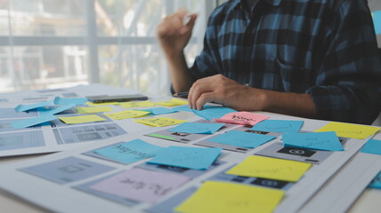 ux Graphic designer creative sketch planning application process development prototype wireframe...
