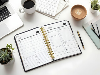 business still life with pen and calculator paper background wallpaper ai generative 