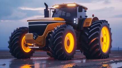 Obraz premium Robotic tractors --no text --ar 16:9 --quality 0.5 Job ID: e101d7e9-a301-4687-9ee8-9920cbae458a