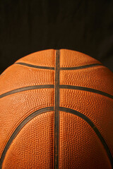 Classic basketball on black background