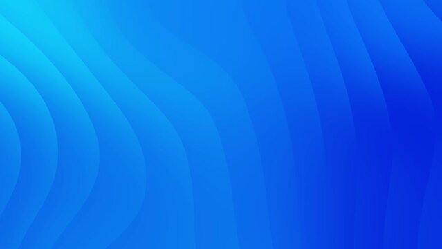 Elegant abstract blue gradient wavy lines loop background animation.