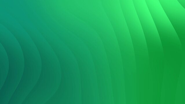 Elegant abstract green gradient wavy lines loop background animation.