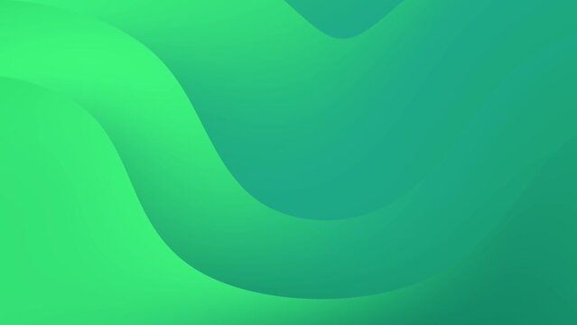Minimalist green gradient wave pattern loop background animation.